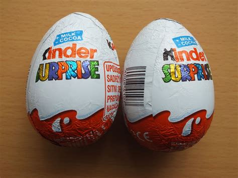 kinder eggs with toys inside.